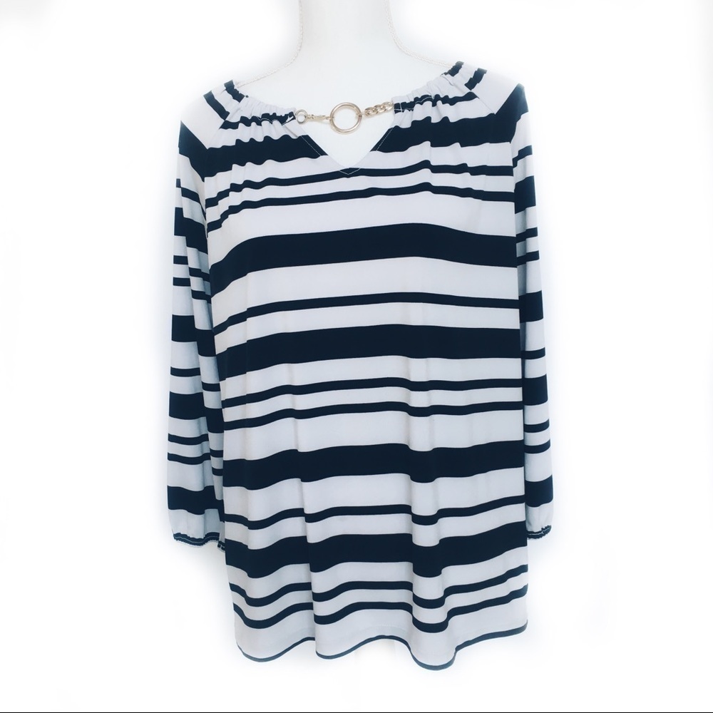 Dana Bachman Hoop Embellished Stripe Tunic